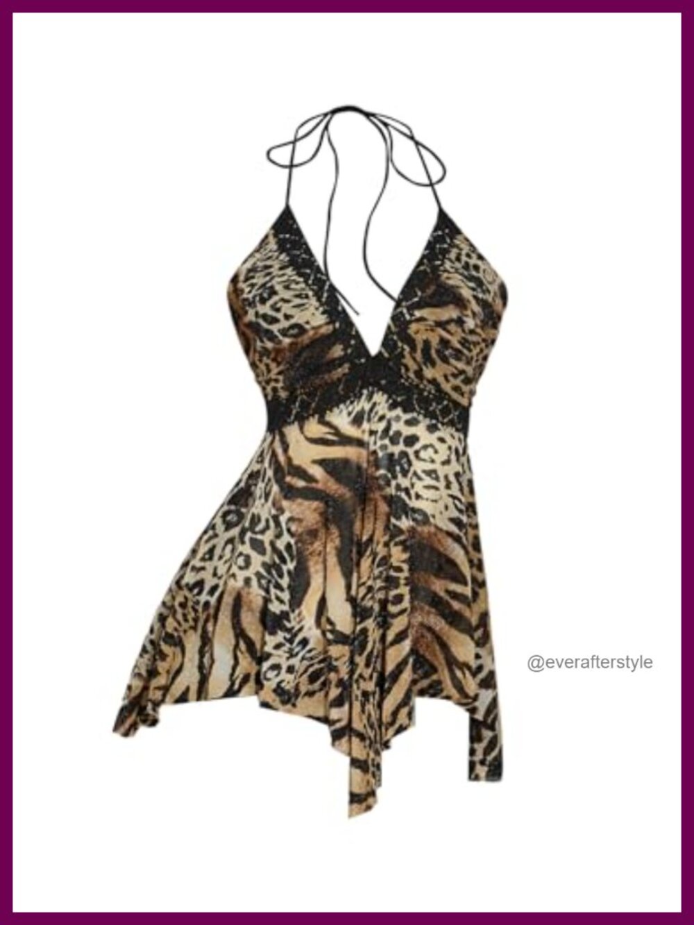 Y2K Cheetah Print Halter Top Leopard Backless Slim Fit Cami